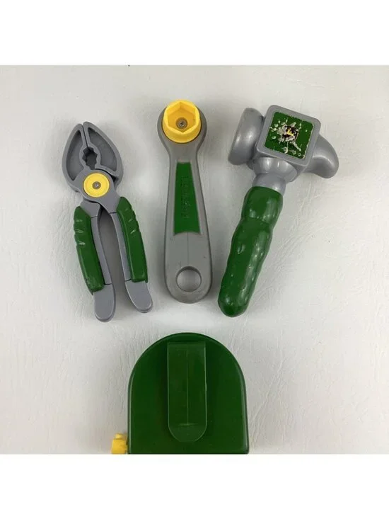 John Deere Deluxe Talking Tool Belt Kids Toys Hammer Tape Measure Pretend Play - Picture 7 of 8